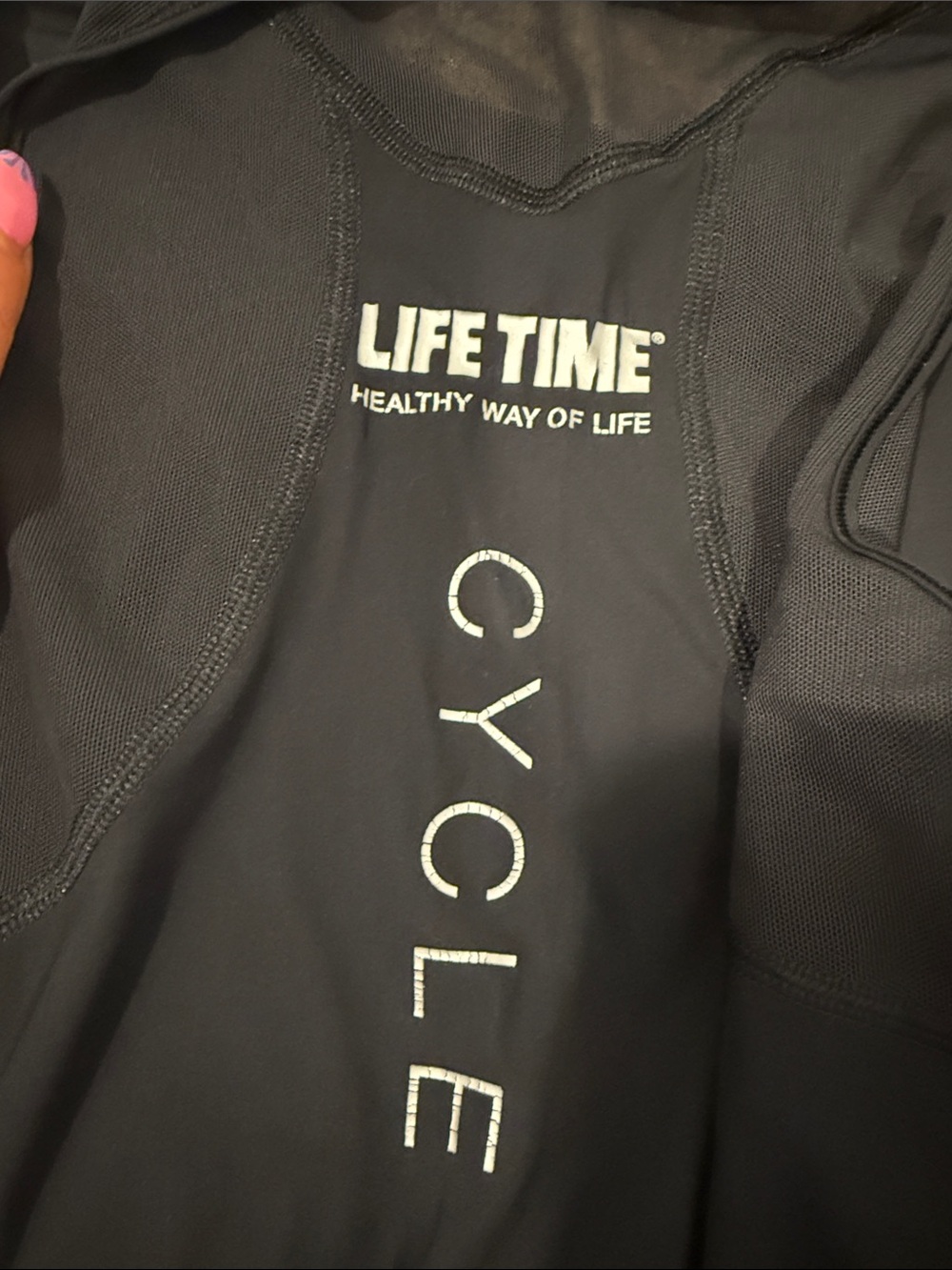 lululemon athletica Black Tank Top with Purple AMP lifetime Logo - Picture 3 of 4